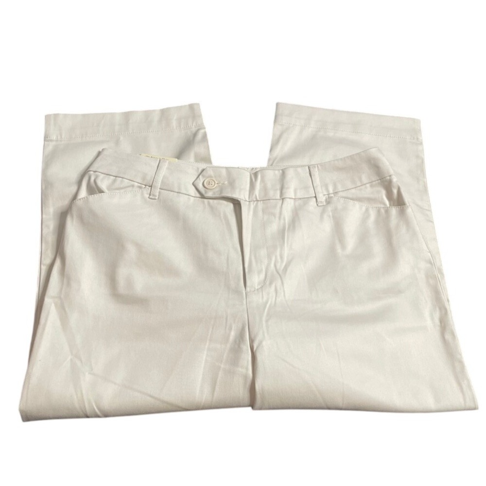 St John's Bay Women's‎ Size 8 Stone Stretch Waist Hidden Stretch Waistband Pants
